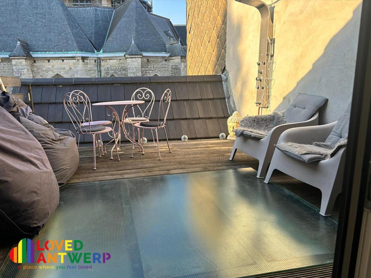 Wellness Loft With Sauna, Jacuzzi, Roof Terrace & Amazing View Appartement Antwerpen